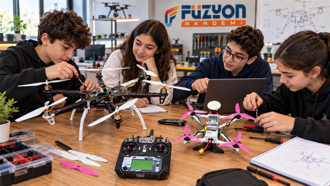 Füzyon Akademi öğrencileri drone dersinde